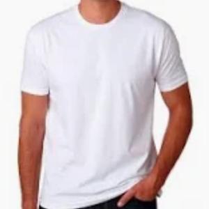 CAMISETA POLIESTER LISA POLIESTER LISA BRANCA  REFORÇO OMBRO A OMBRO 
